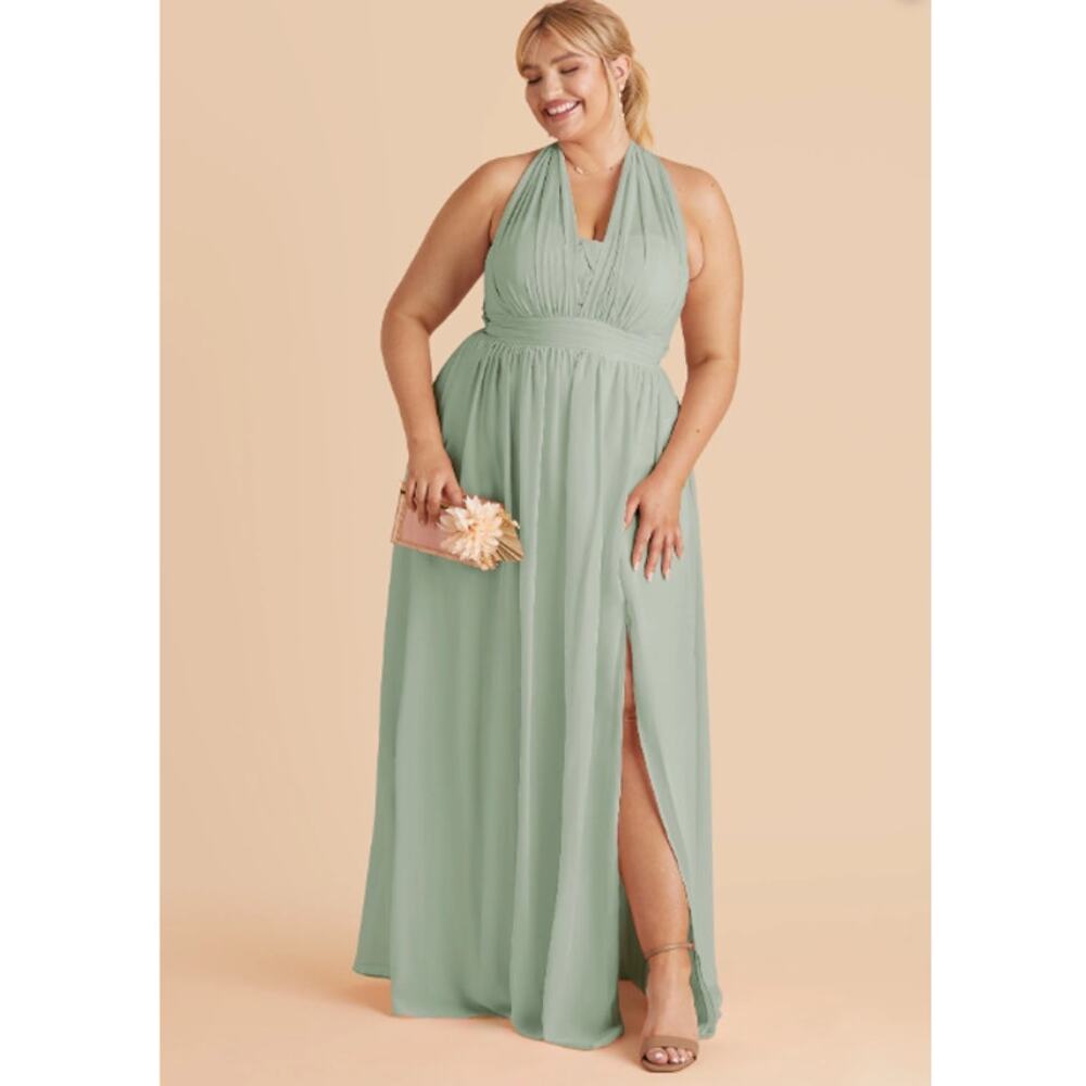 NWT Birdy Grey Convertible Sage Green Chiffon Gown